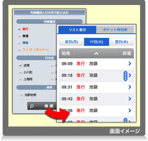 電車時刻表のご紹介｜駅探☆乗換案内